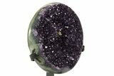Sparkling Amethyst Geode With Metal Stand - Uruguay #371906-2